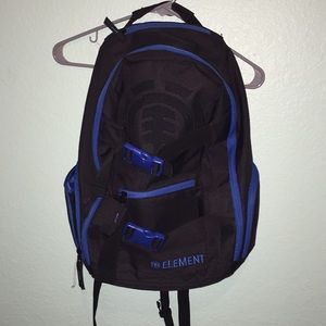 Blue and black element backpack